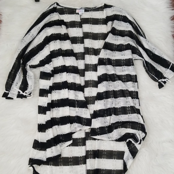 LulaRoe stripe open hi low cardigan. Size S - Picture 6 of 8